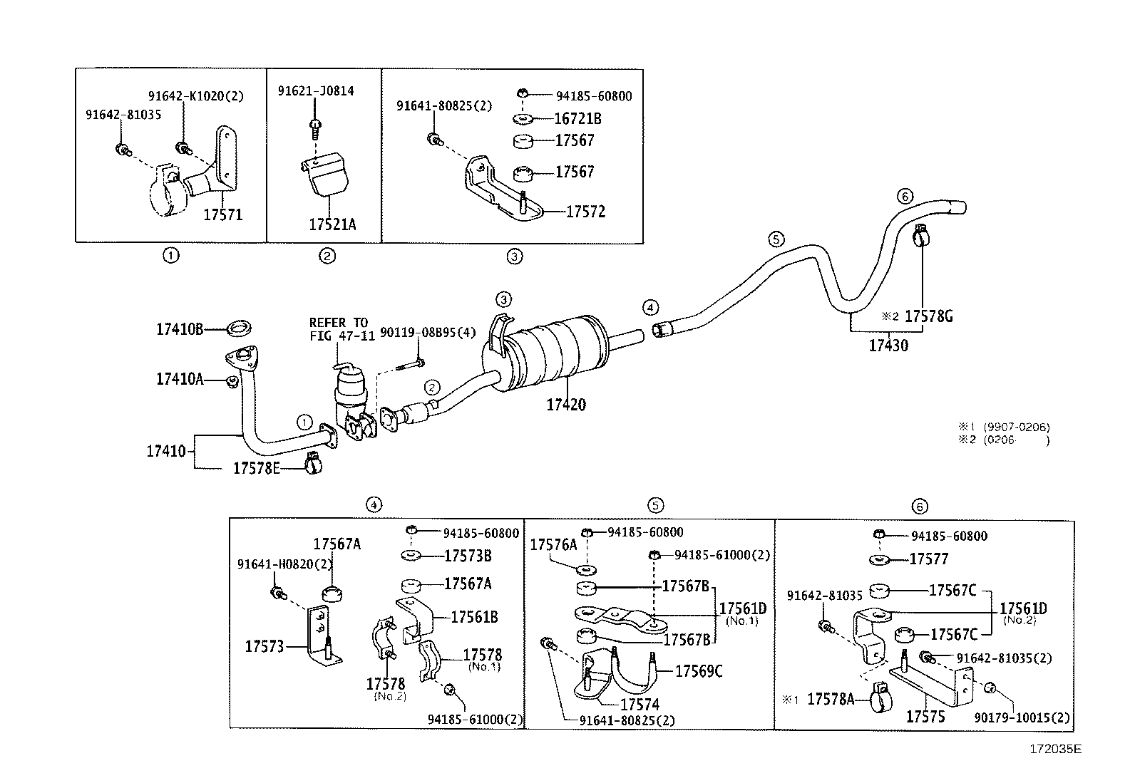 17405-75390 PIPE ASSY, EXHAUST, TAIL product image