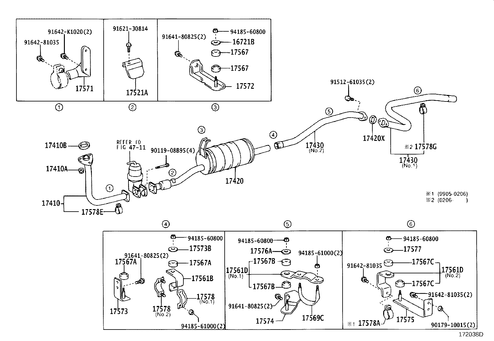 17405-75390 PIPE ASSY, EXHAUST, TAIL product image