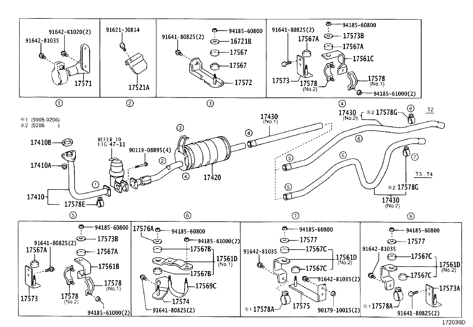 17405-75390 PIPE ASSY, EXHAUST, TAIL product image