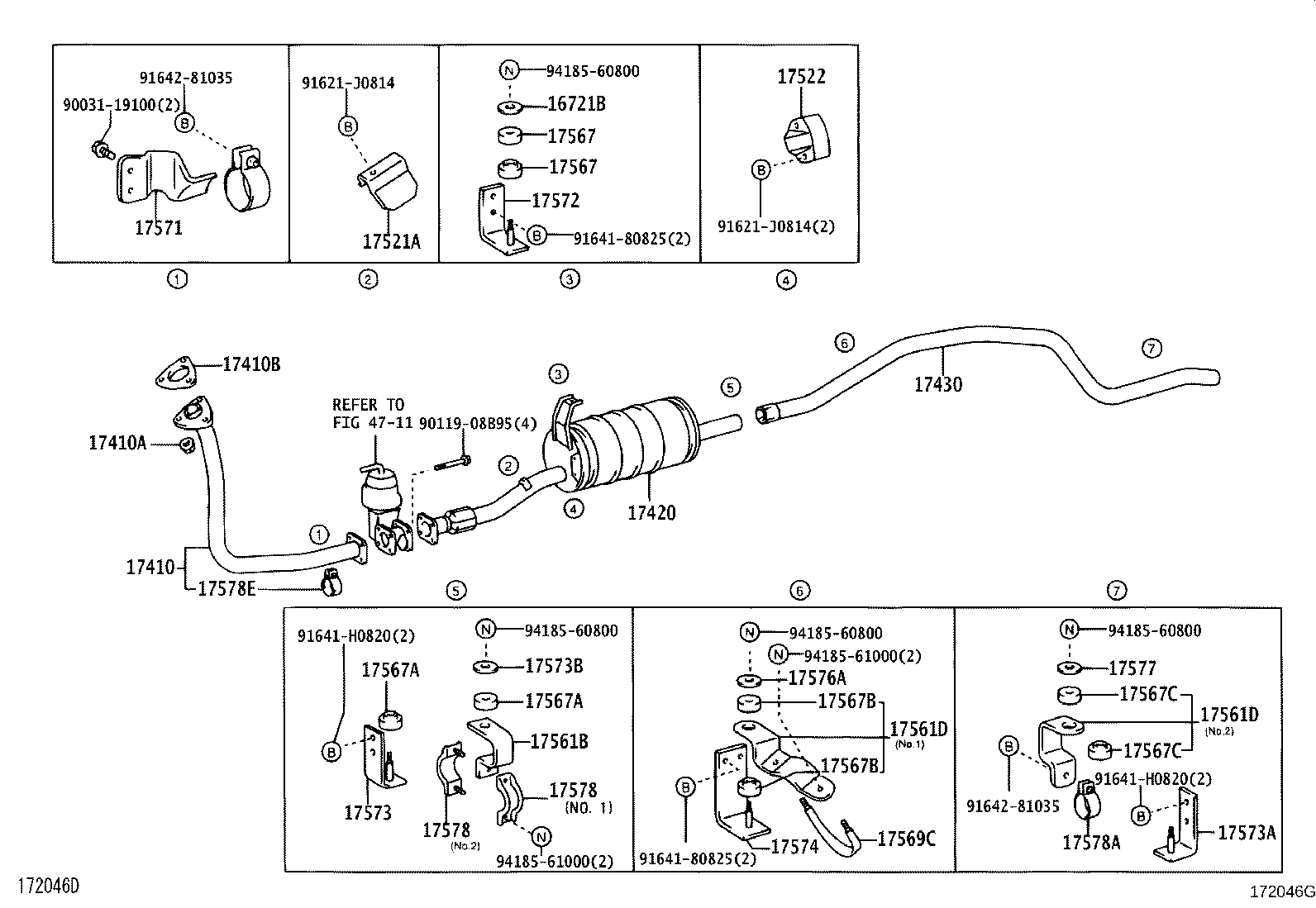 17405-75390 PIPE ASSY, EXHAUST, TAIL product image