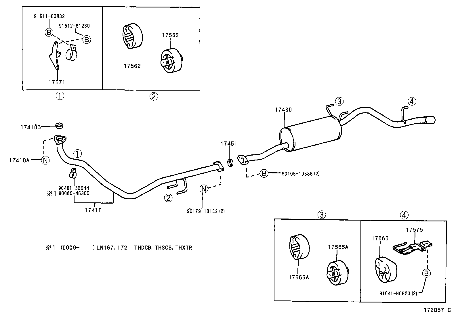 17405-0C100 PIPE ASSY, EXHAUST, TAIL product image