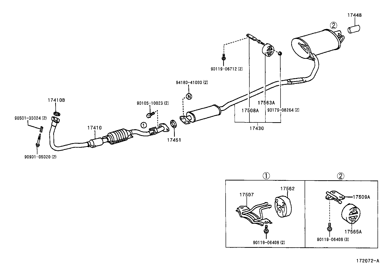 17430-0H010 PIPE ASSY, EXHAUST, TAIL product image