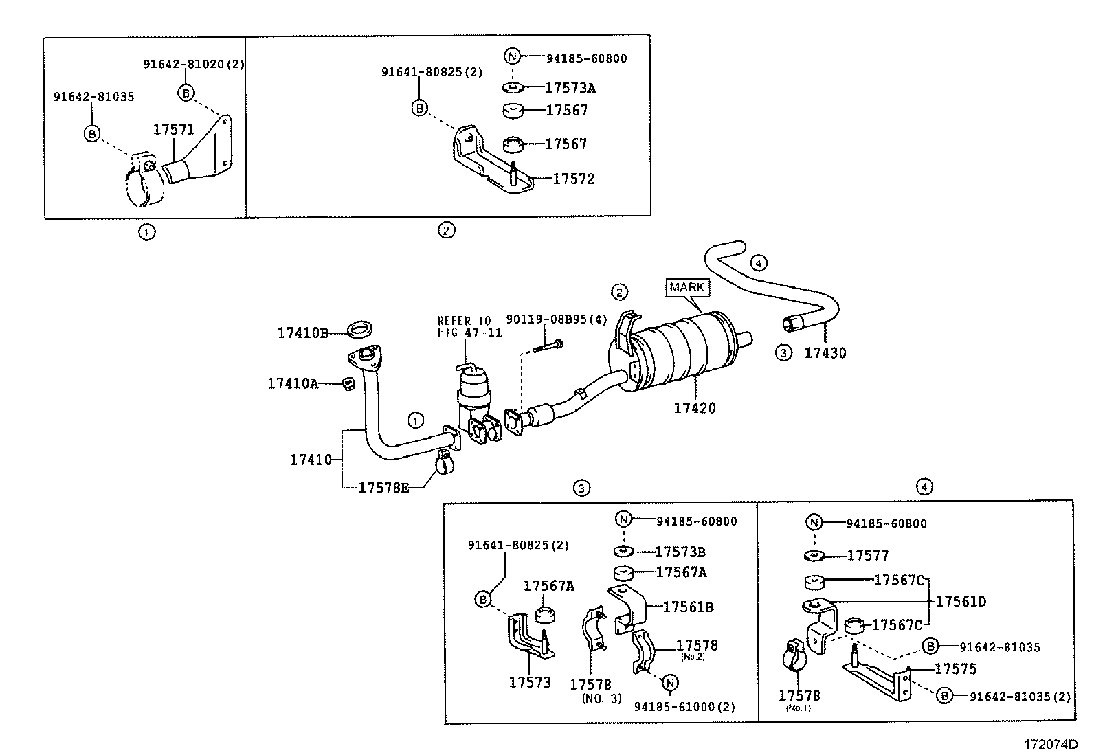 17405-78680 PIPE ASSY, EXHAUST, TAIL product image