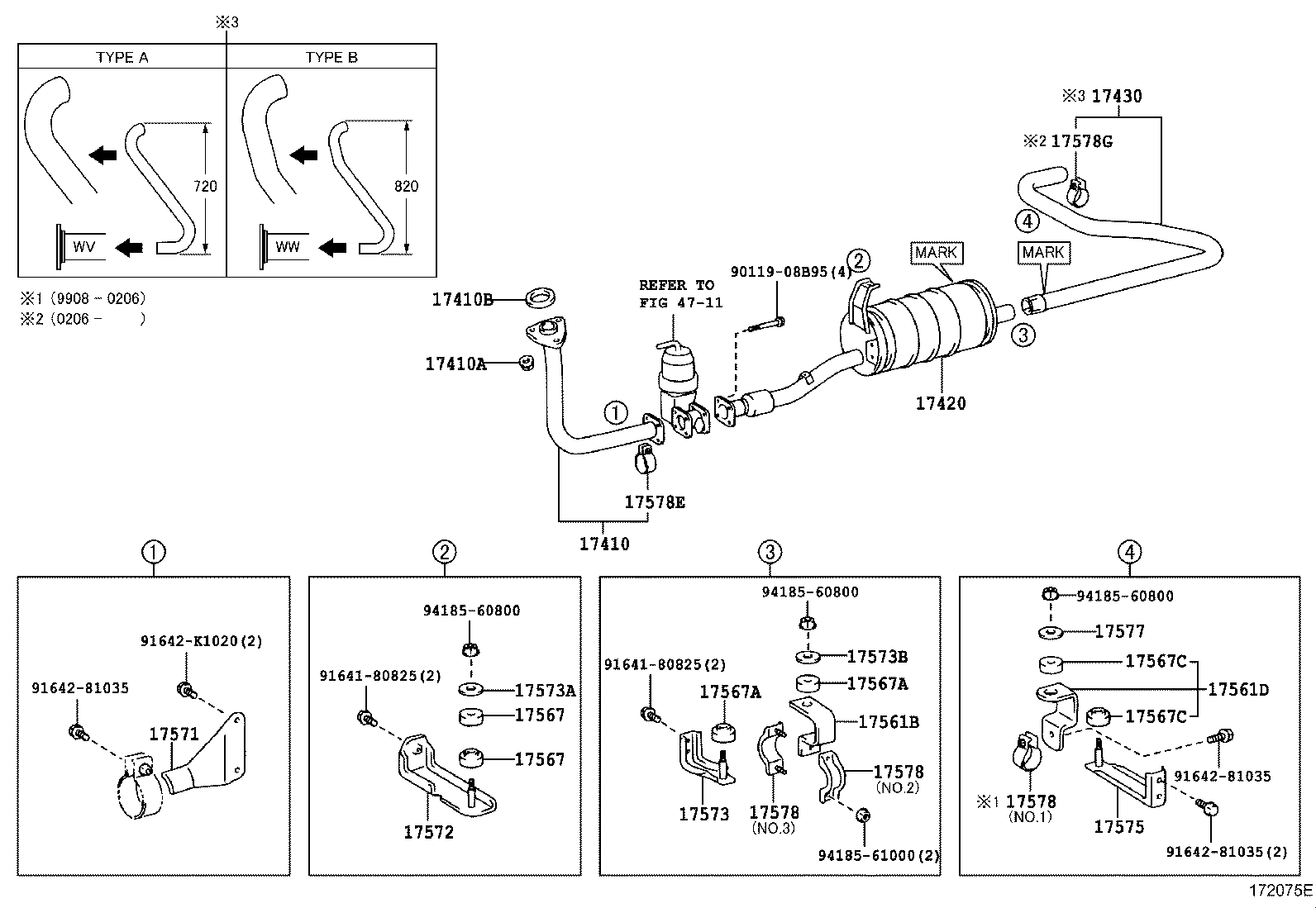 17405-78680 PIPE ASSY, EXHAUST, TAIL product image