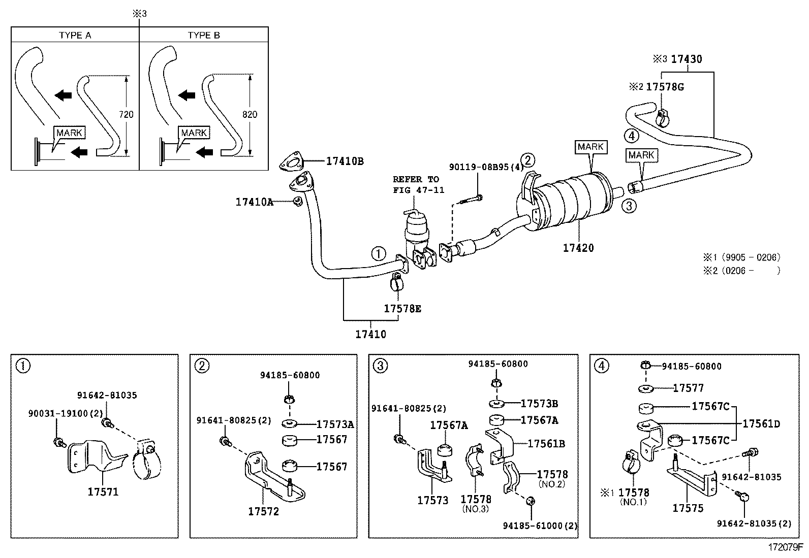 17405-78680 PIPE ASSY, EXHAUST, TAIL product image