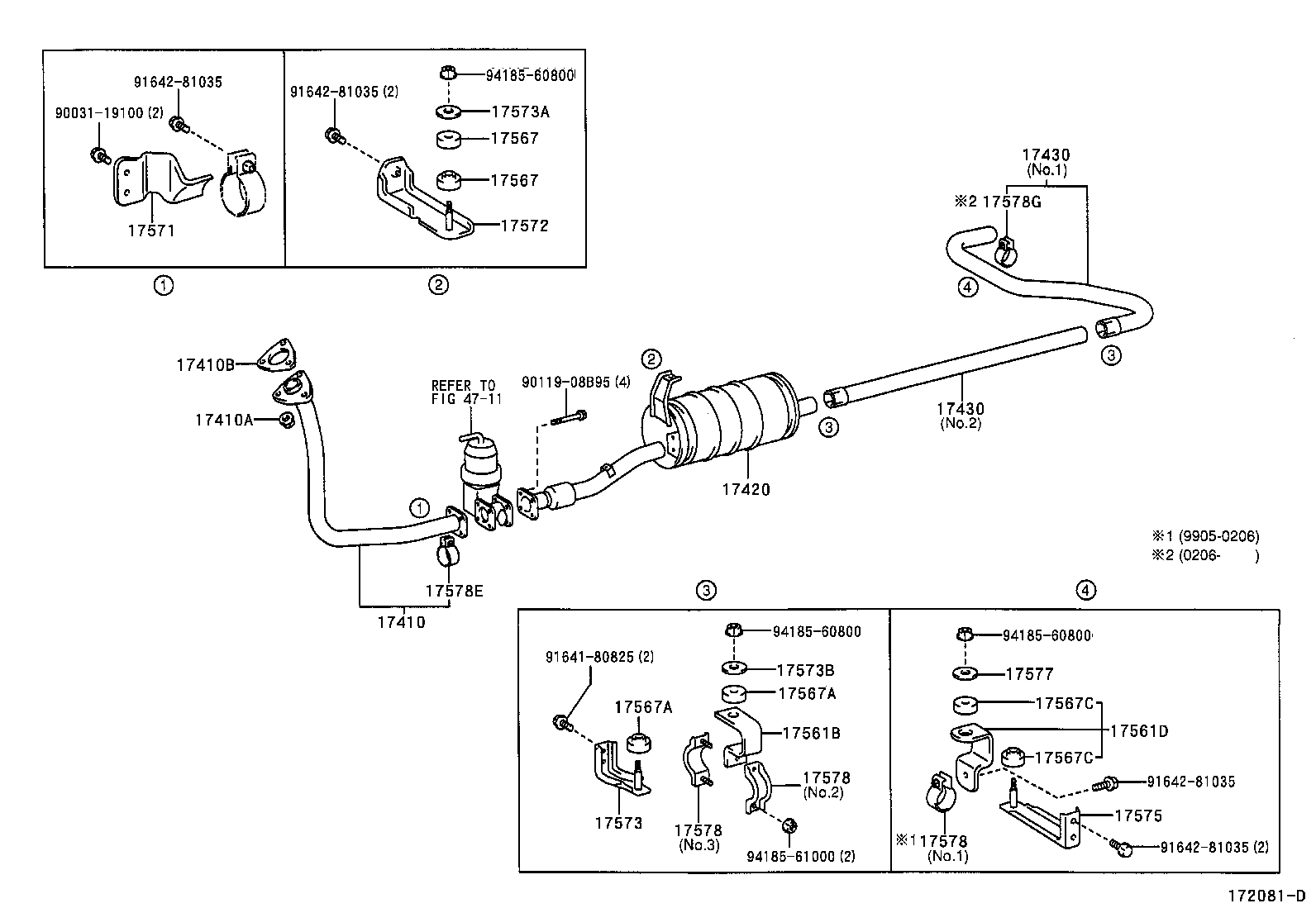17405-78680 PIPE ASSY, EXHAUST, TAIL product image