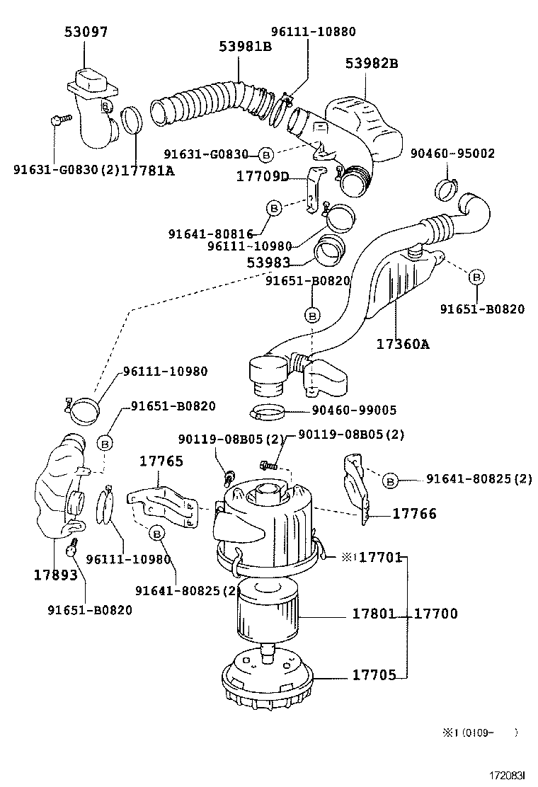 17360-78020 TUBE ASSY, AIR product image