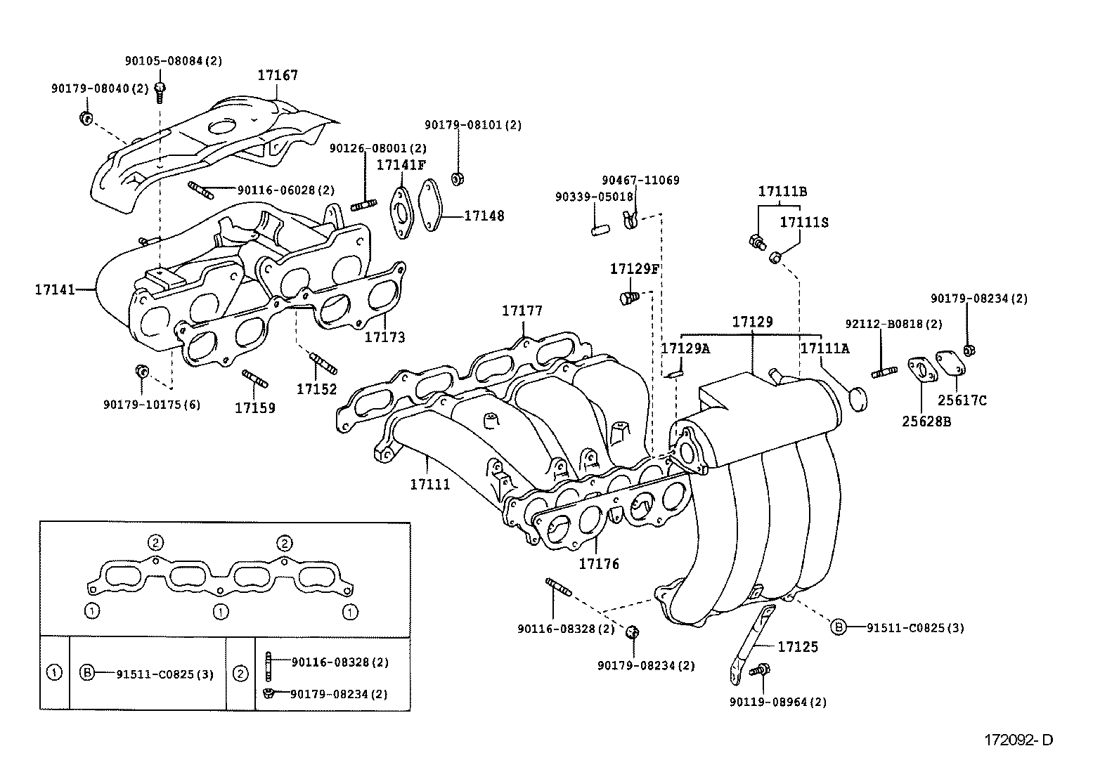 17167-75020 INSULATOR, EXHAUST MANIFOLD HEAT, NO.1 product image