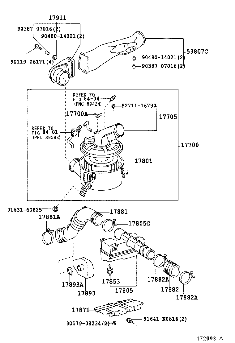 17705-67160 CAP SUB-ASSY, AIR CLEANER product image