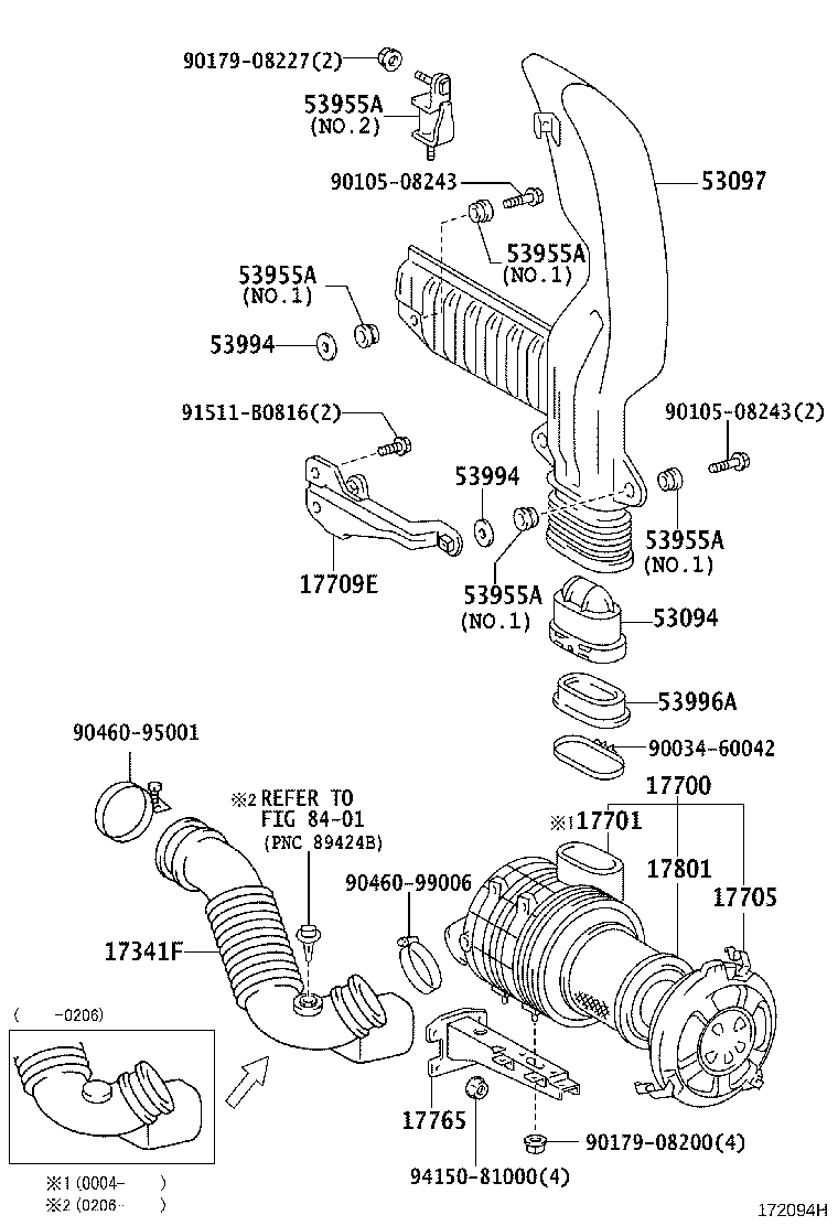 90034-61065 CLAMP OR CLIP(FOR AIR HOSE, NO.1) product image