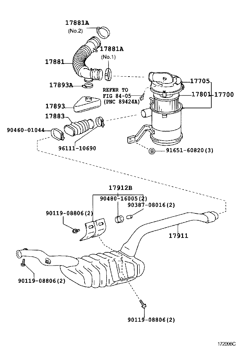 17705-13261 CAP SUB-ASSY, AIR CLEANER product image