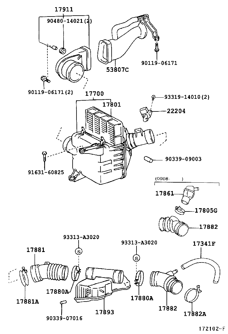17700-67110 CLEANER ASSY, AIR product image