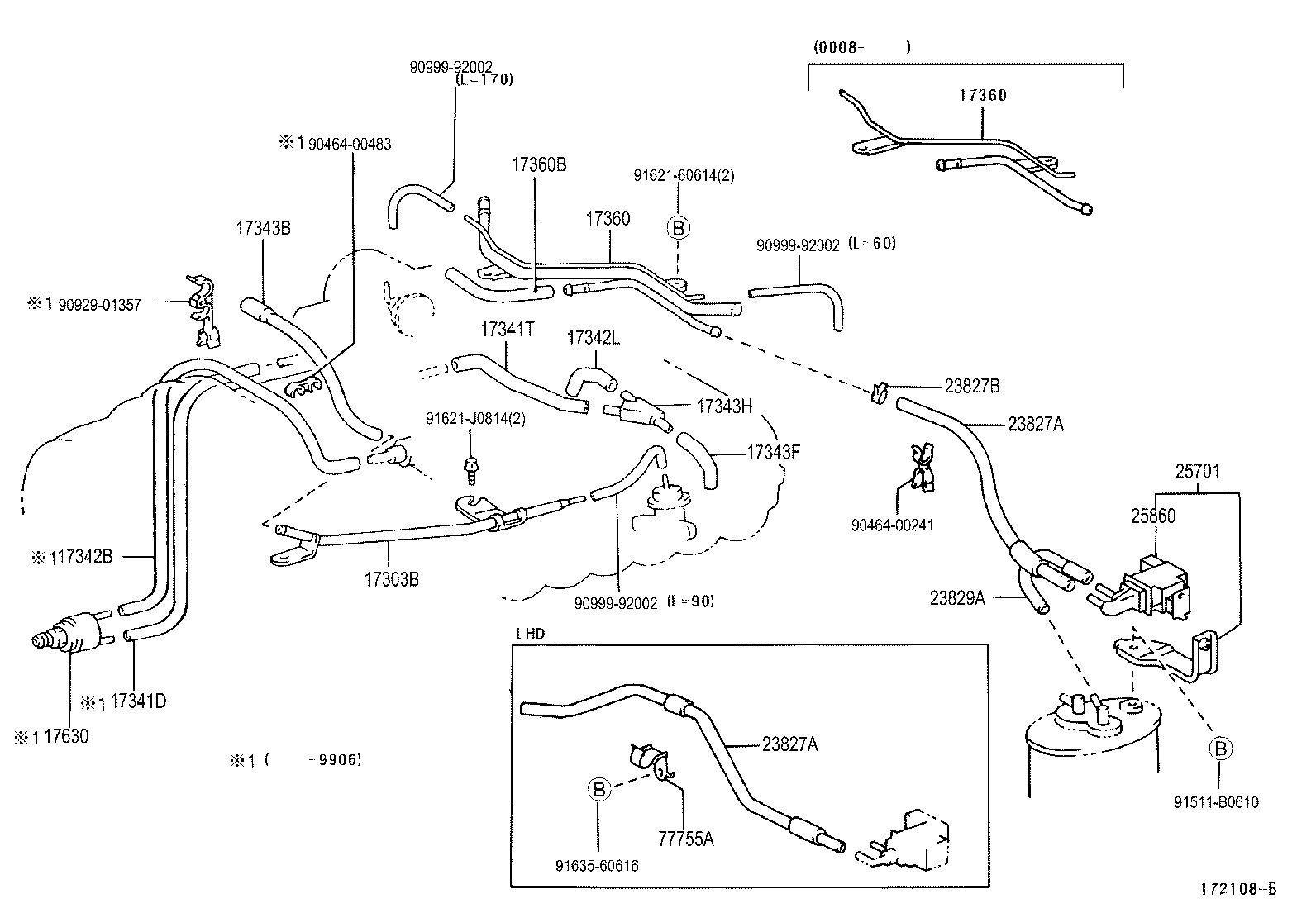 23829-62030 HOSE, FUEL VAPOR FEED product image
