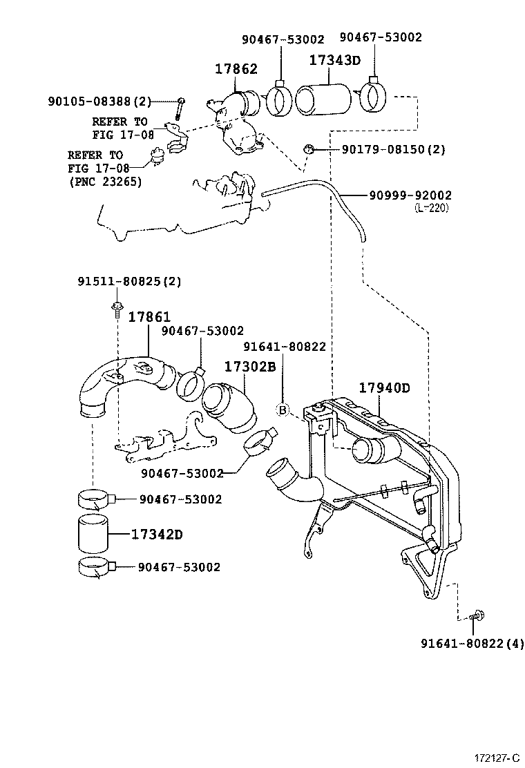 17705-67010 CAP SUB-ASSY, AIR CLEANER product image