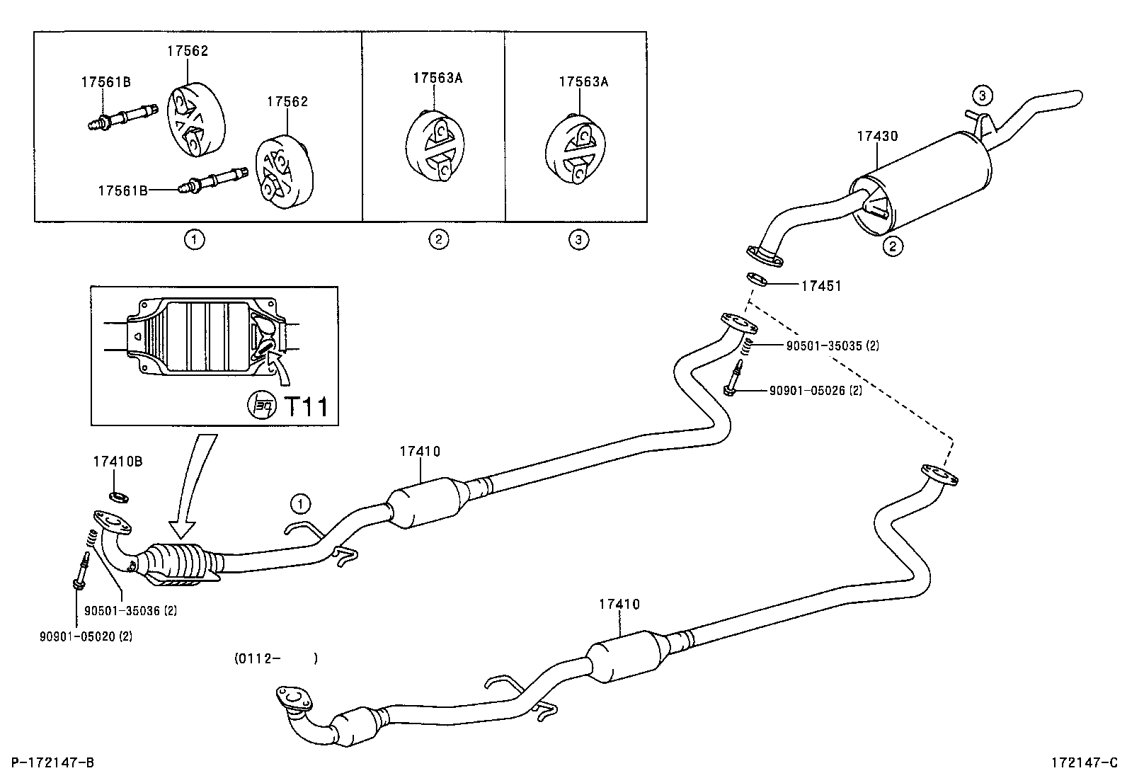 17430-21080 PIPE ASSY, EXHAUST, TAIL product image