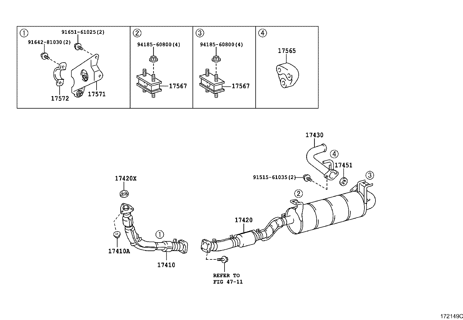 17405-17200 PIPE ASSY, EXHAUST, TAIL product image