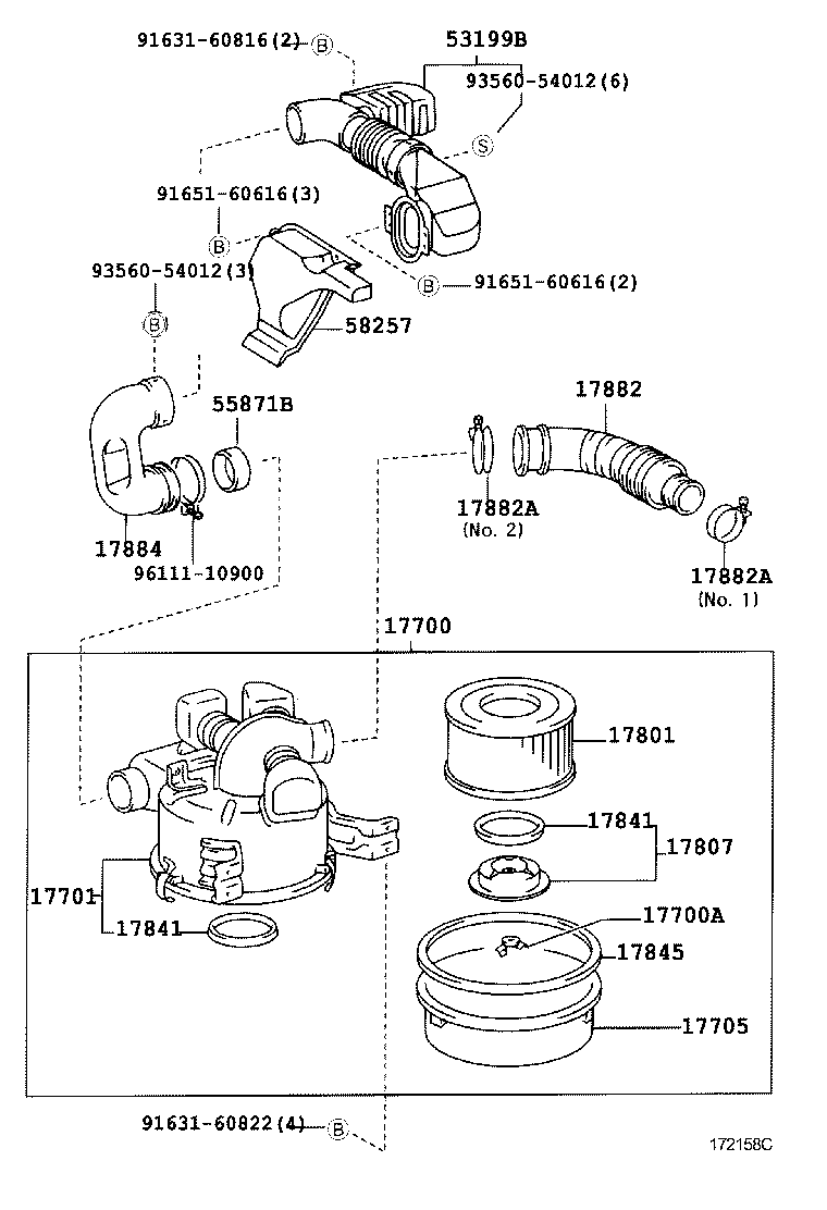 17700-58660 CLEANER ASSY, AIR product image
