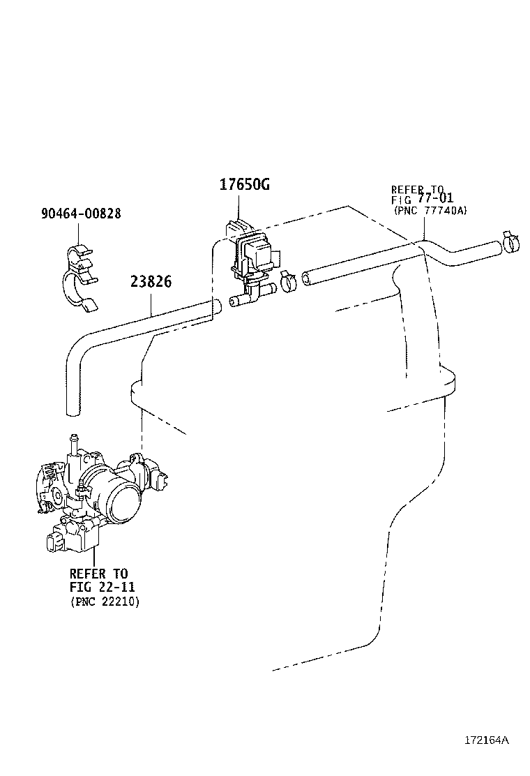 23826-23010 HOSE, FUEL VAPOR FEED, NO.1 product image