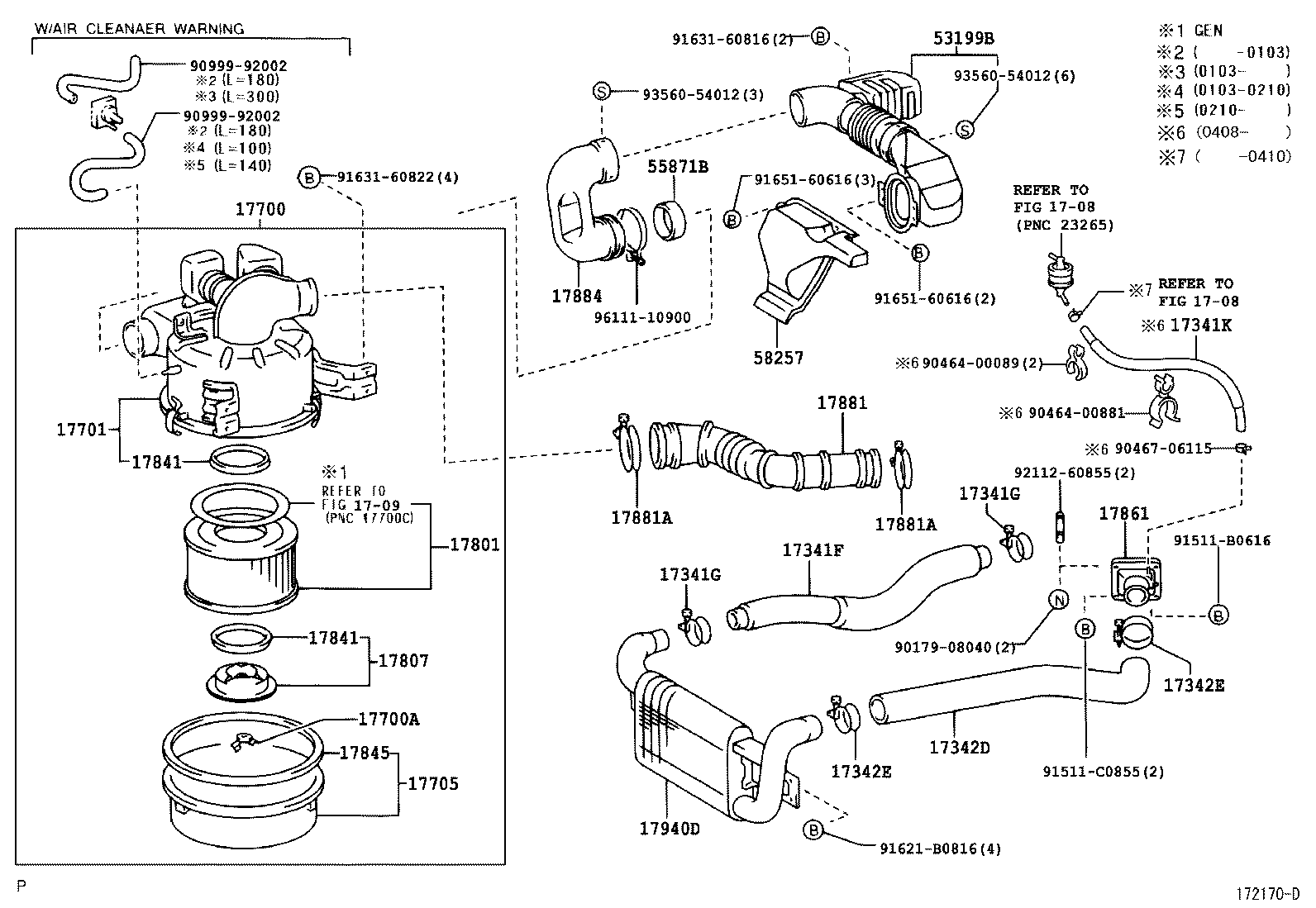17030-78482 HOSE, AIR, NO.2 product image
