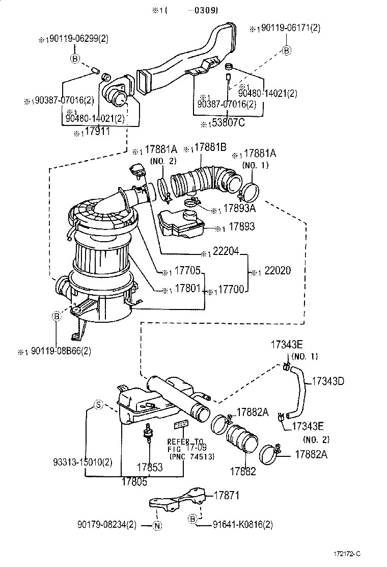17700-5B110 CLEANER ASSY, AIR product image