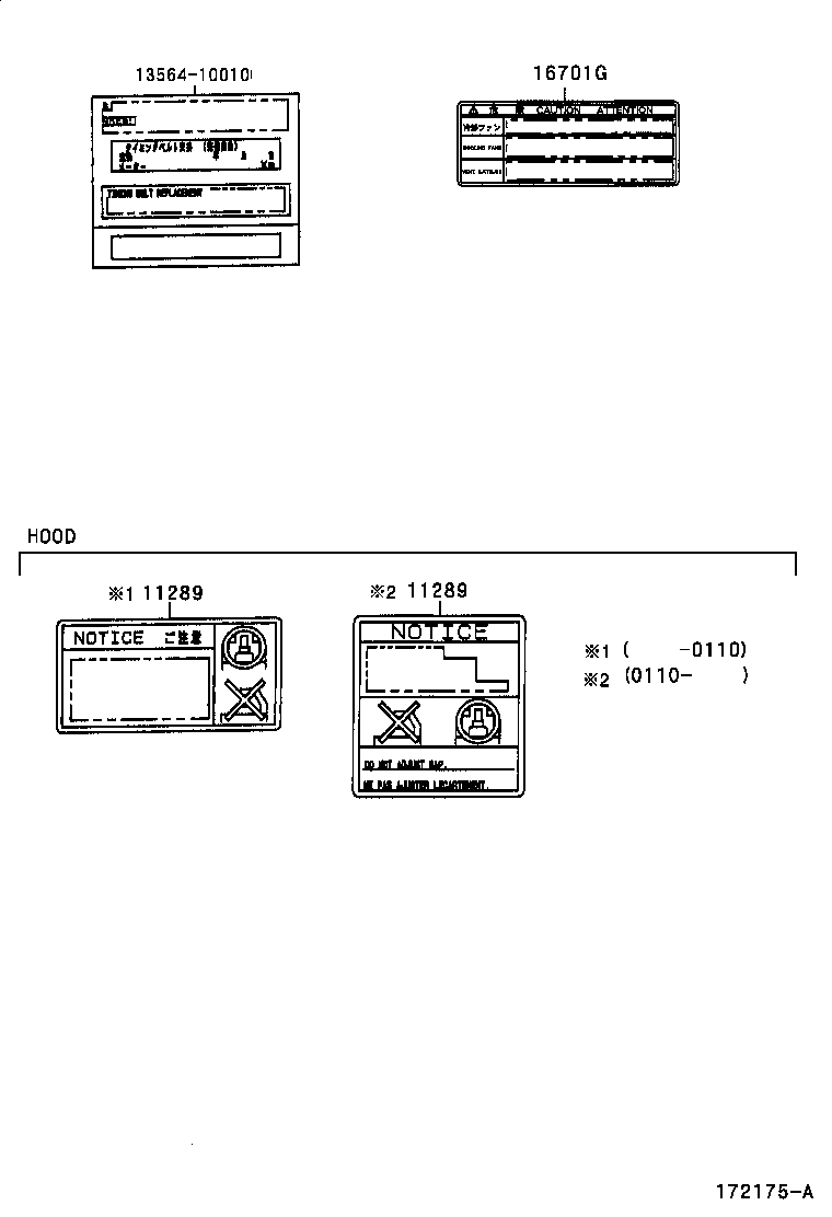 88723-0A050 LABEL, CAUTION product image