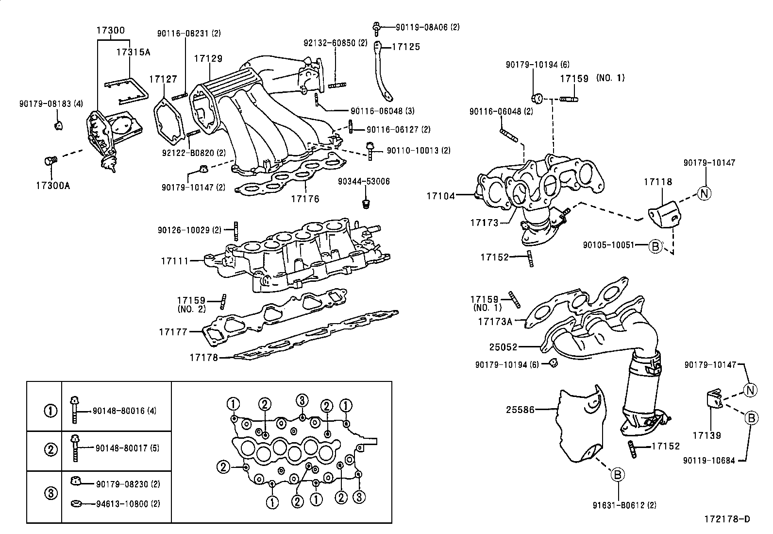 17141-74270 MANIFOLD, EXHAUST product image