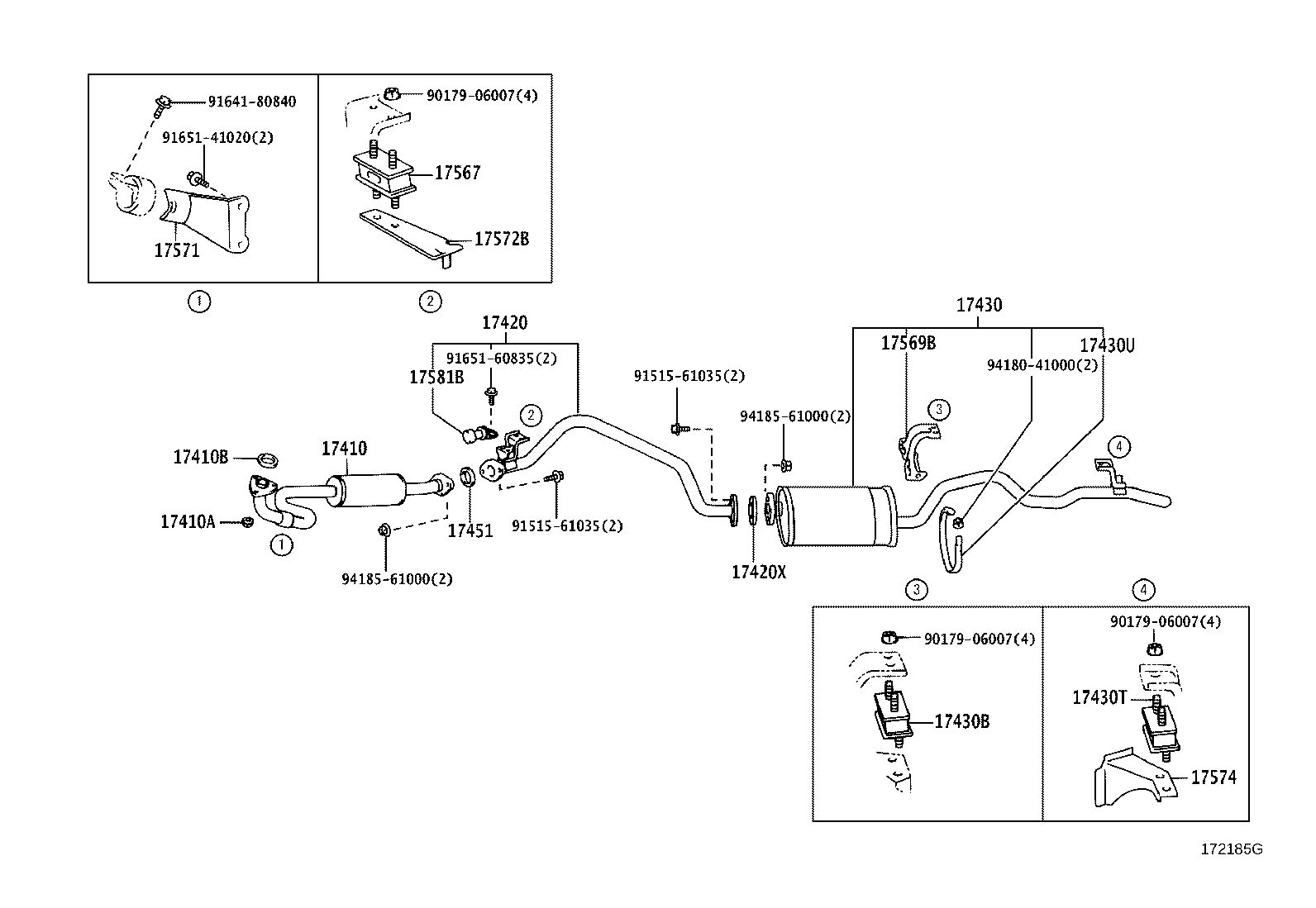 17405-35142 PIPE ASSY, EXHAUST, TAIL product image