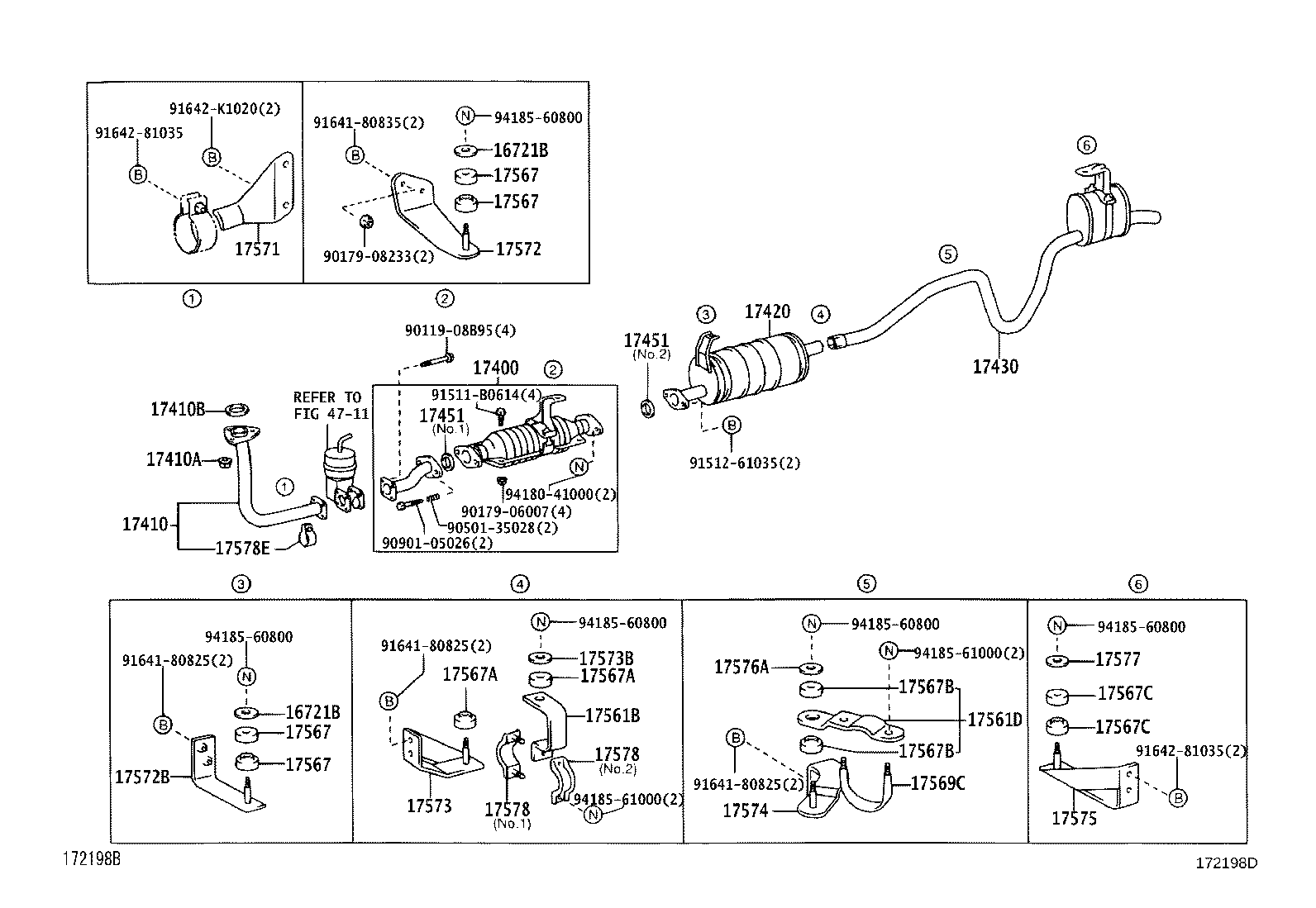 17569-78010 BOLT, EXHAUST PIPE SUPPORT product image