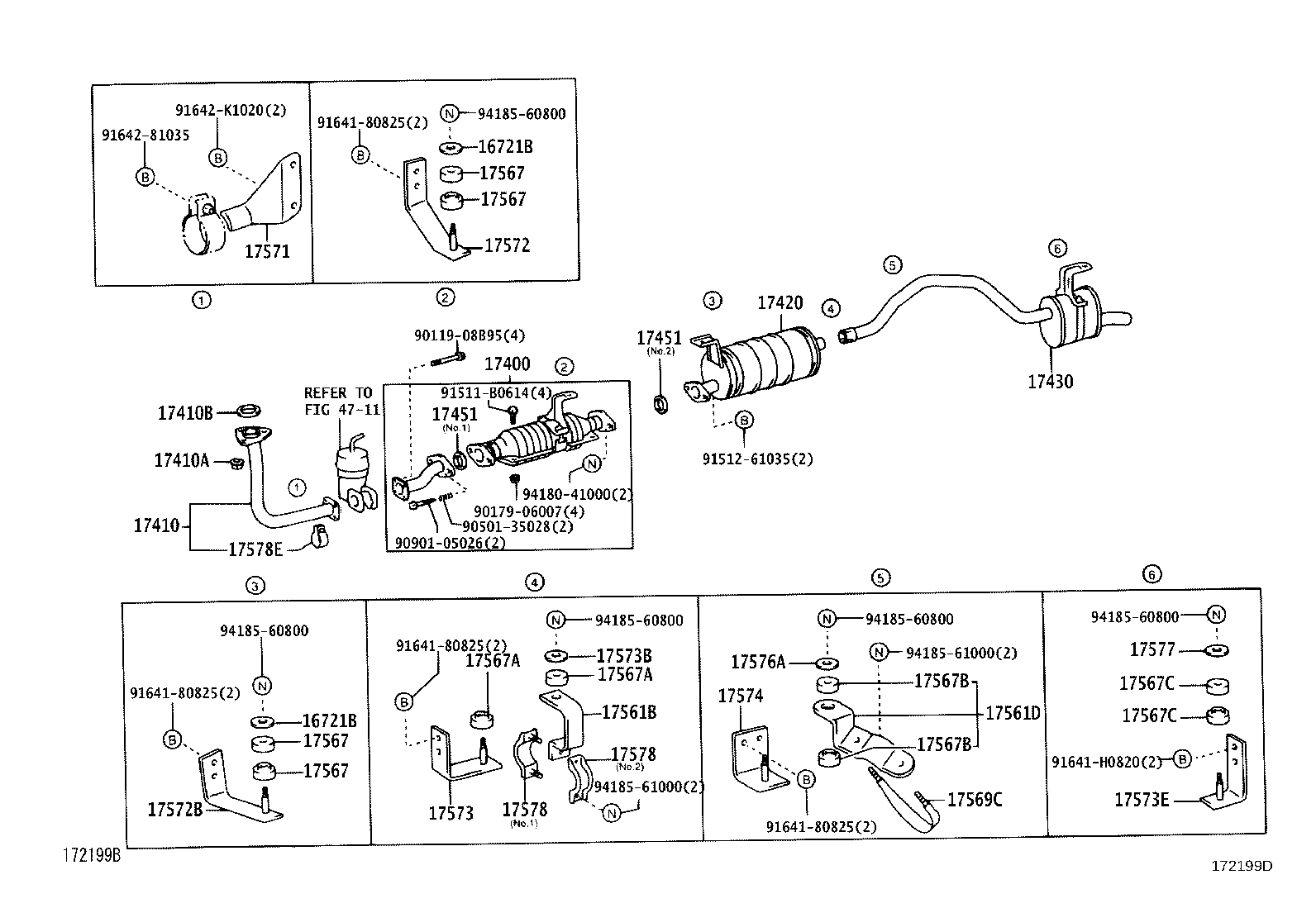 17569-78010 BOLT, EXHAUST PIPE SUPPORT product image