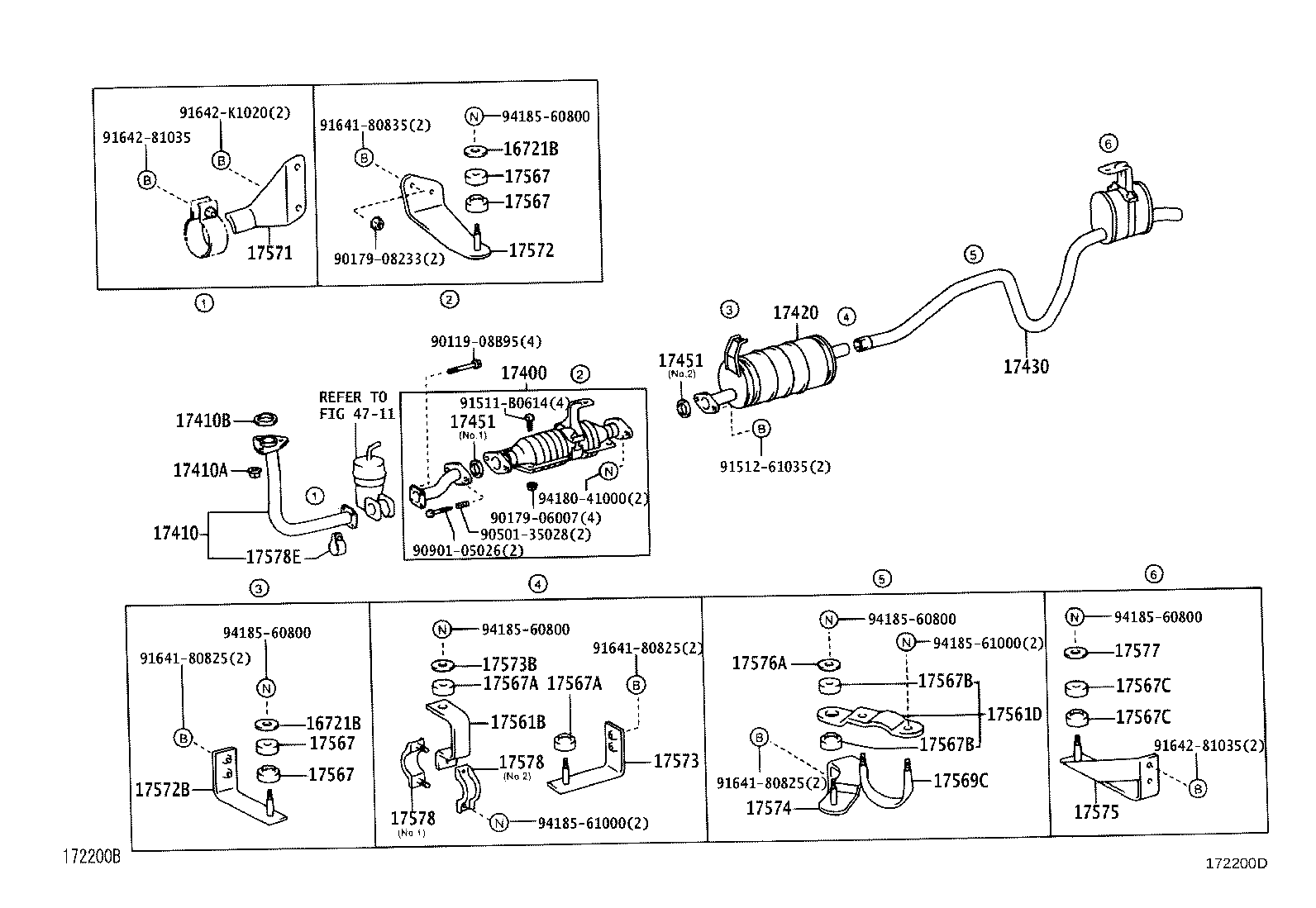 17569-78010 BOLT, EXHAUST PIPE SUPPORT product image