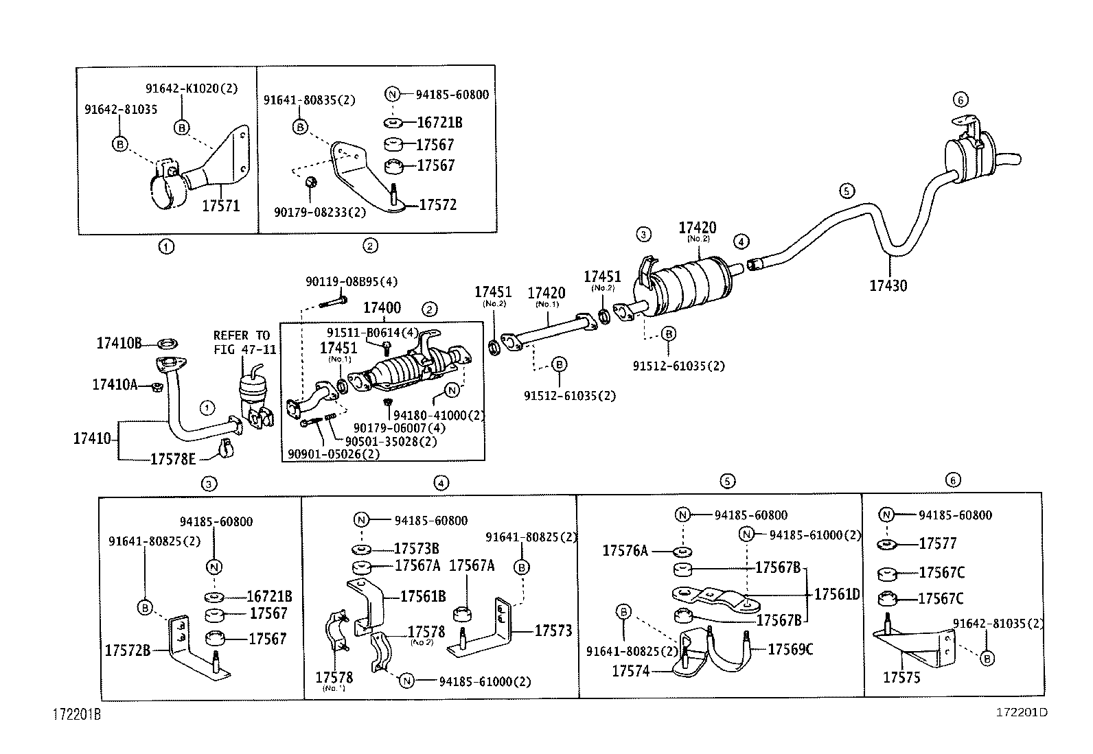 17569-78010 BOLT, EXHAUST PIPE SUPPORT product image