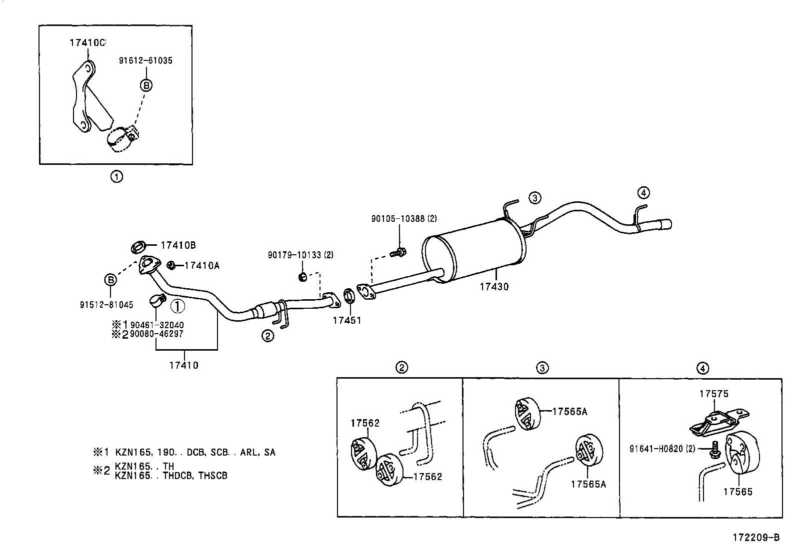 17405-0C100 PIPE ASSY, EXHAUST, TAIL product image