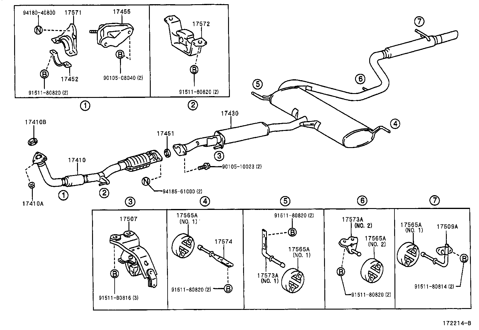 17430-20042 PIPE ASSY, EXHAUST, TAIL product image