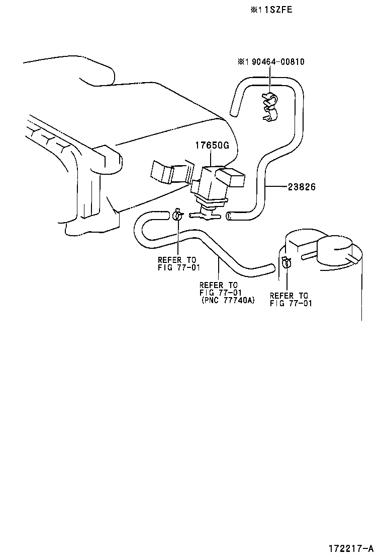 23826-23010 HOSE, FUEL VAPOR FEED, NO.1 product image