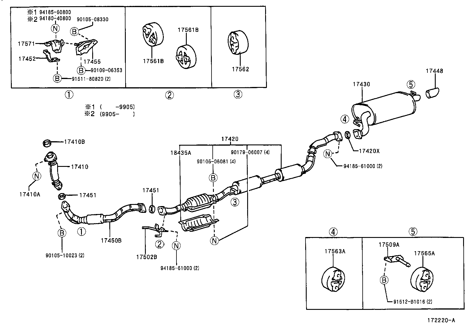 17410-20140 PIPE ASSY, EXHAUST, FRONT product image