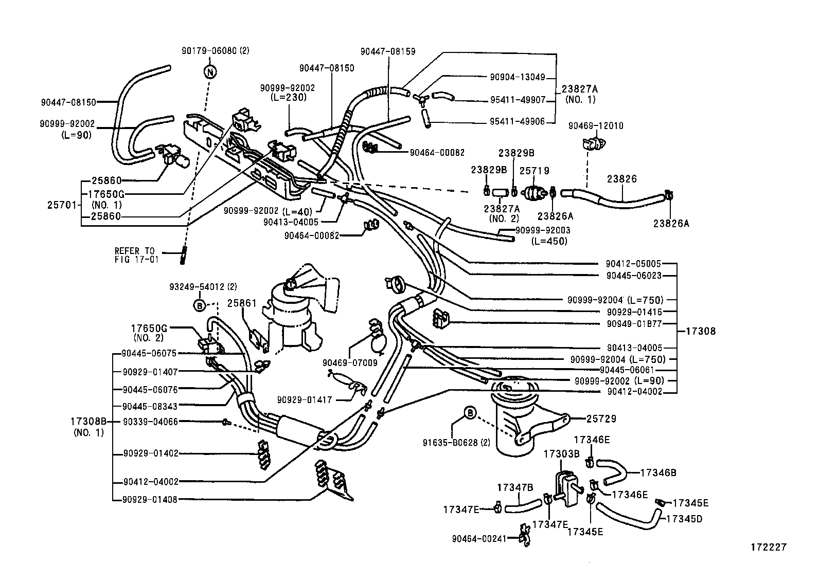17308-20110 HOSE SUB-ASSY, VACUUM product image