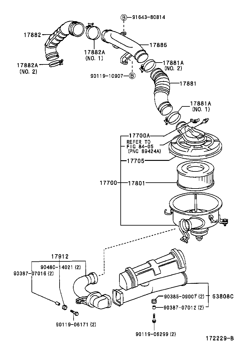 17138-30030 STAY, INTAKE PIPE OR HOSE product image