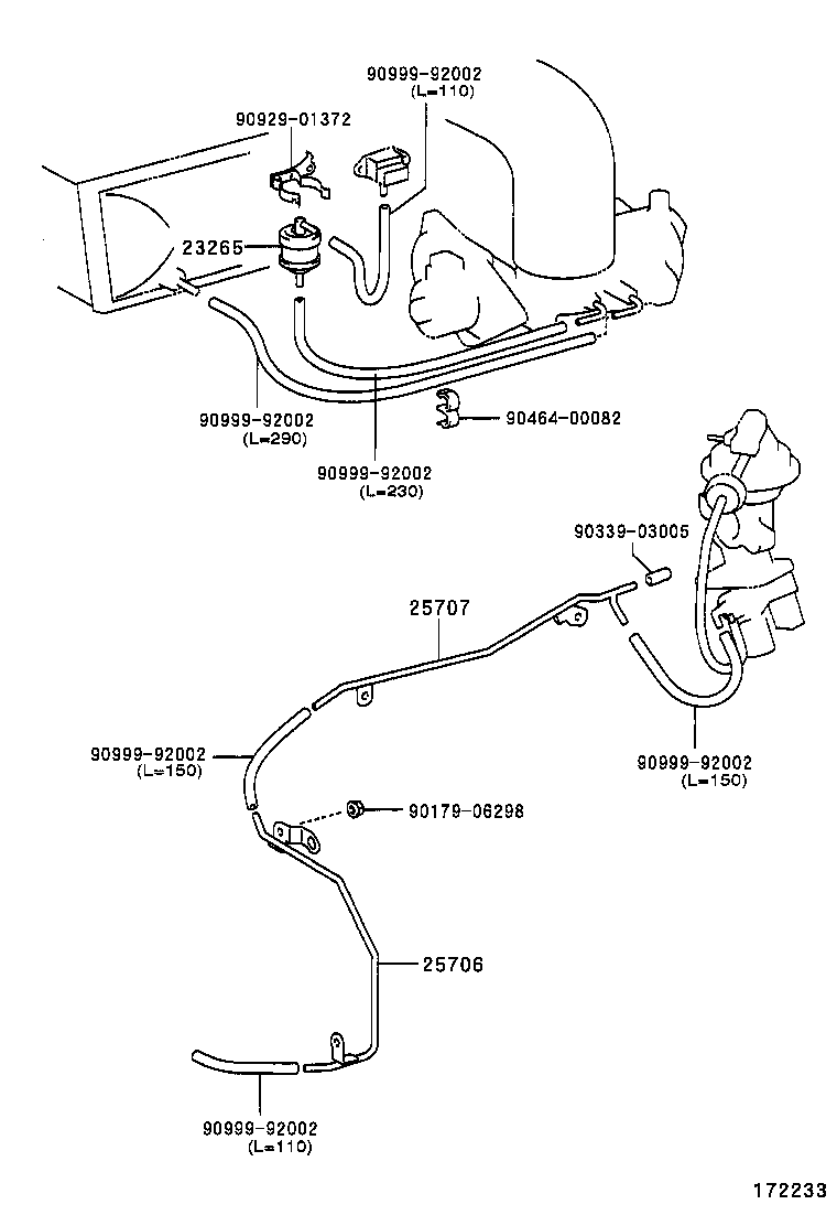 90445-10084 HOSE(FOR FUEL VAPOR FEED PIPE) product image