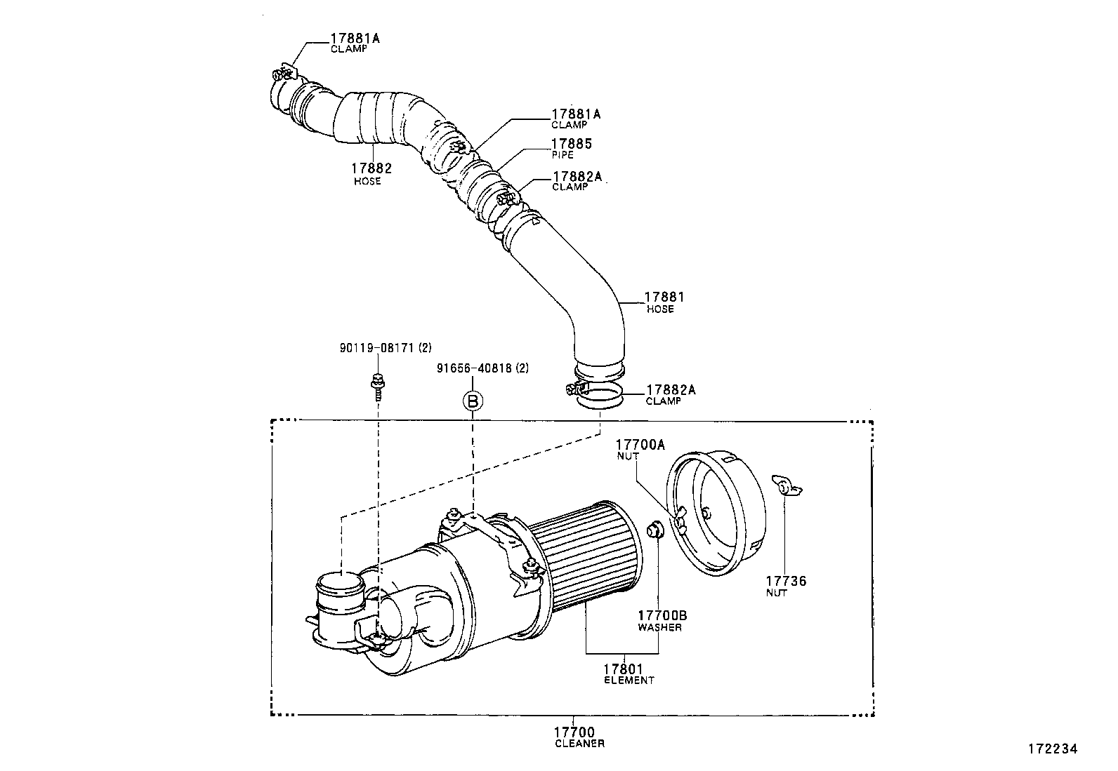 17700-72020 CLEANER ASSY, AIR product image
