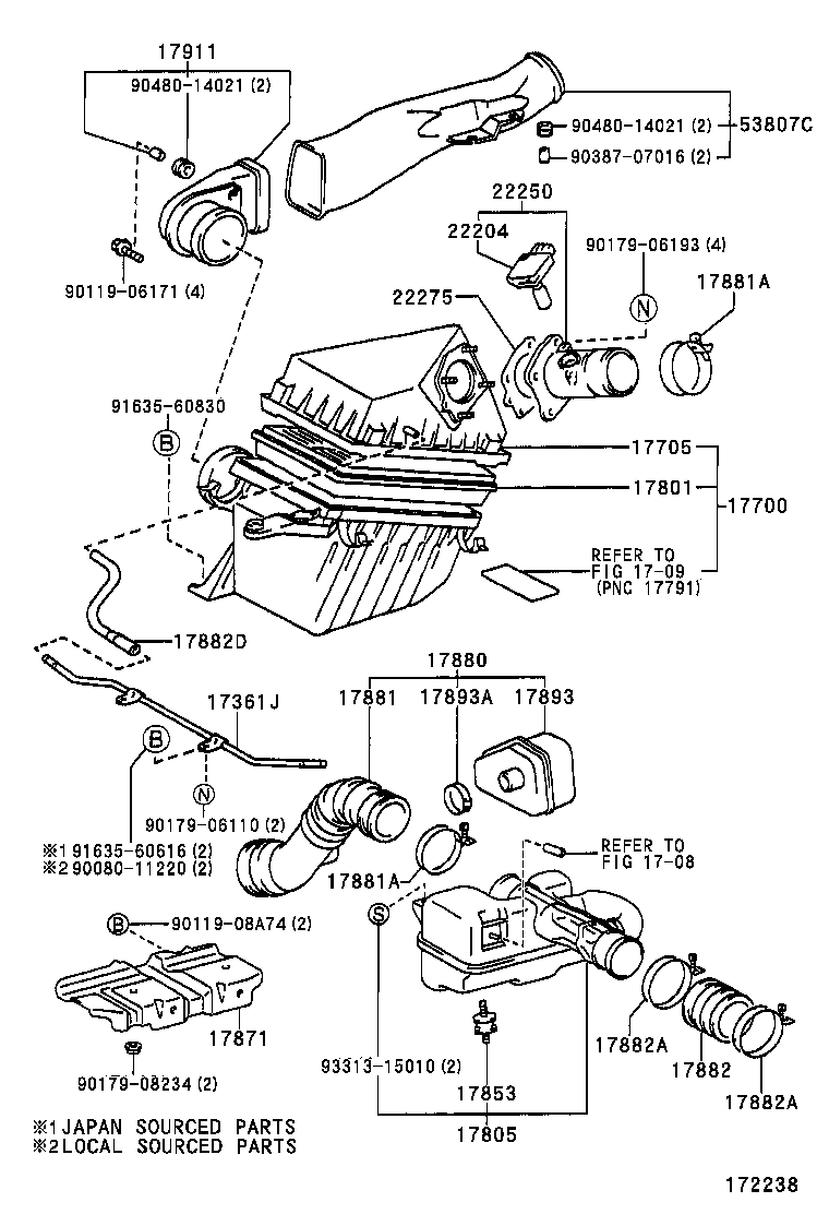22204-0C010 METER SUB-ASSY, INTAKE AIR FLOW product image