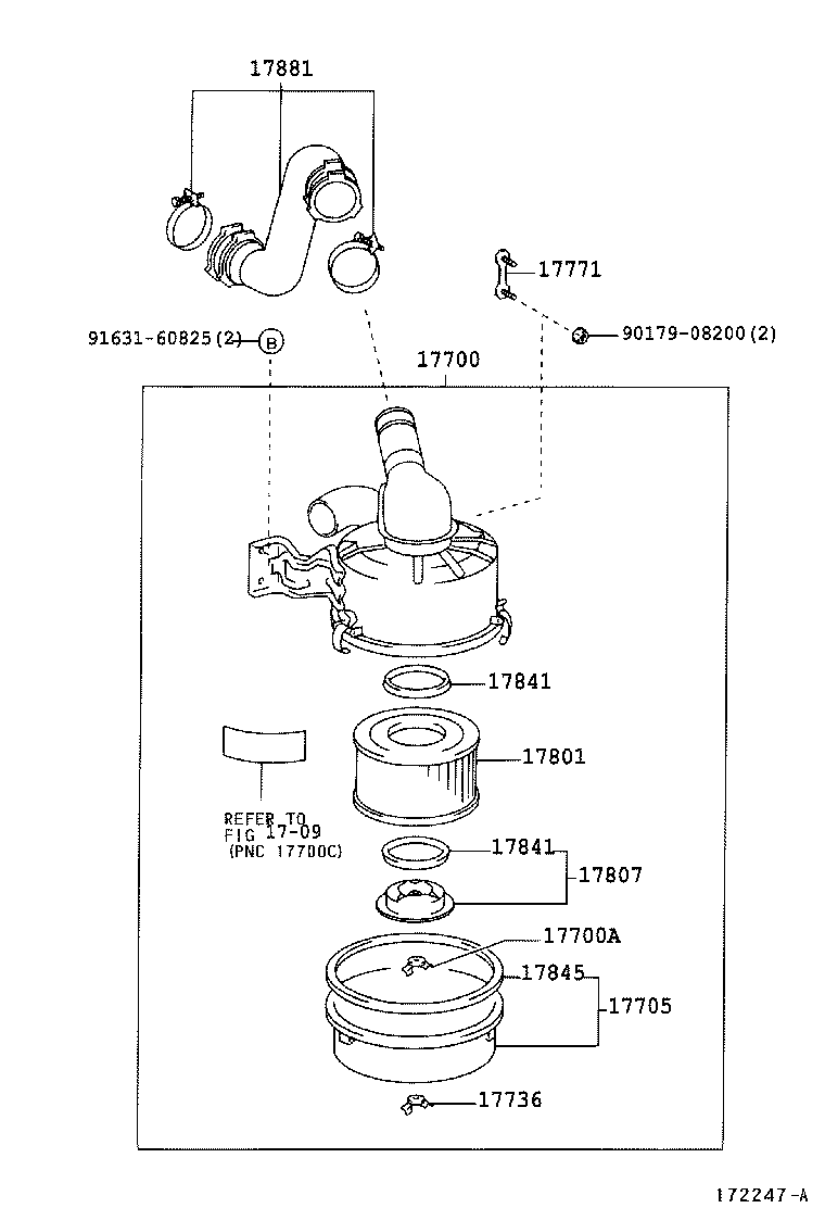 17113-78370 PIPE, INTAKE, NO.2 product image