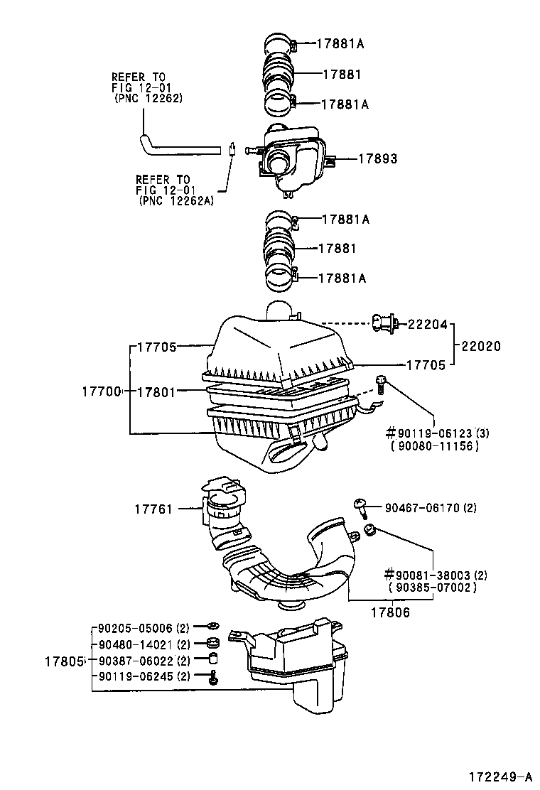 17705-0A031 CAP SUB-ASSY, AIR CLEANER product image