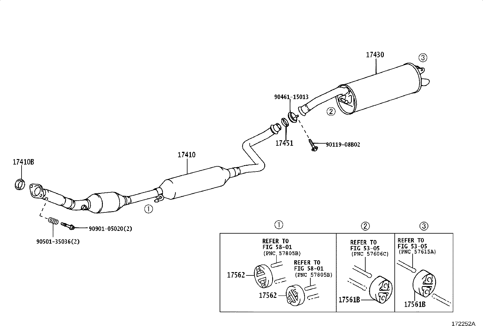17430-21520 PIPE ASSY, EXHAUST, TAIL product image