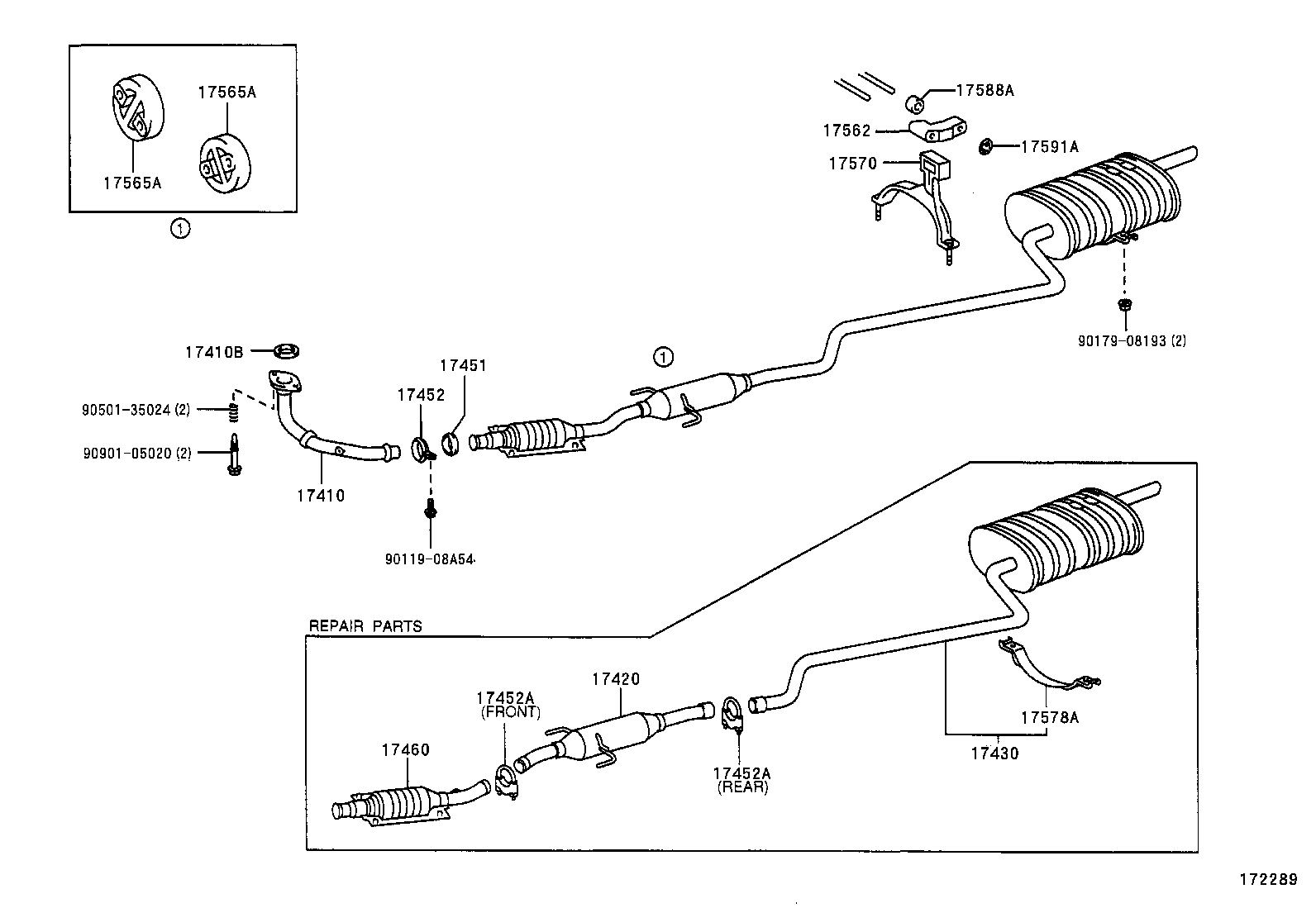 17430-11820 PIPE ASSY, EXHAUST, TAIL product image