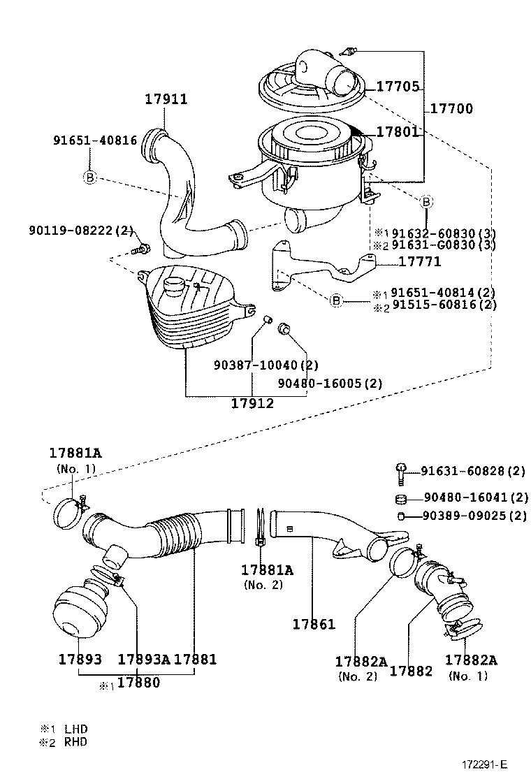 17801-06010 ELEMENT SUB-ASSY, AIR CLEANER FILTER product image