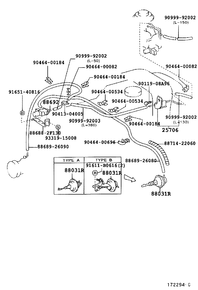 90910-12121 VALVE, DUTY VACUUM SWITCHING product image