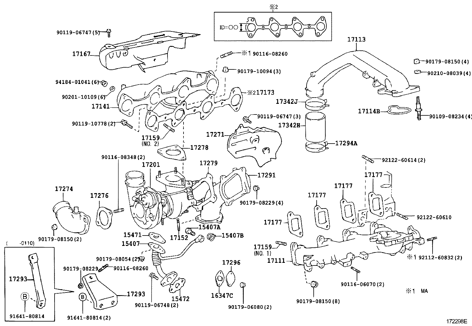 17167-75020 INSULATOR, EXHAUST MANIFOLD HEAT, NO.1 product image