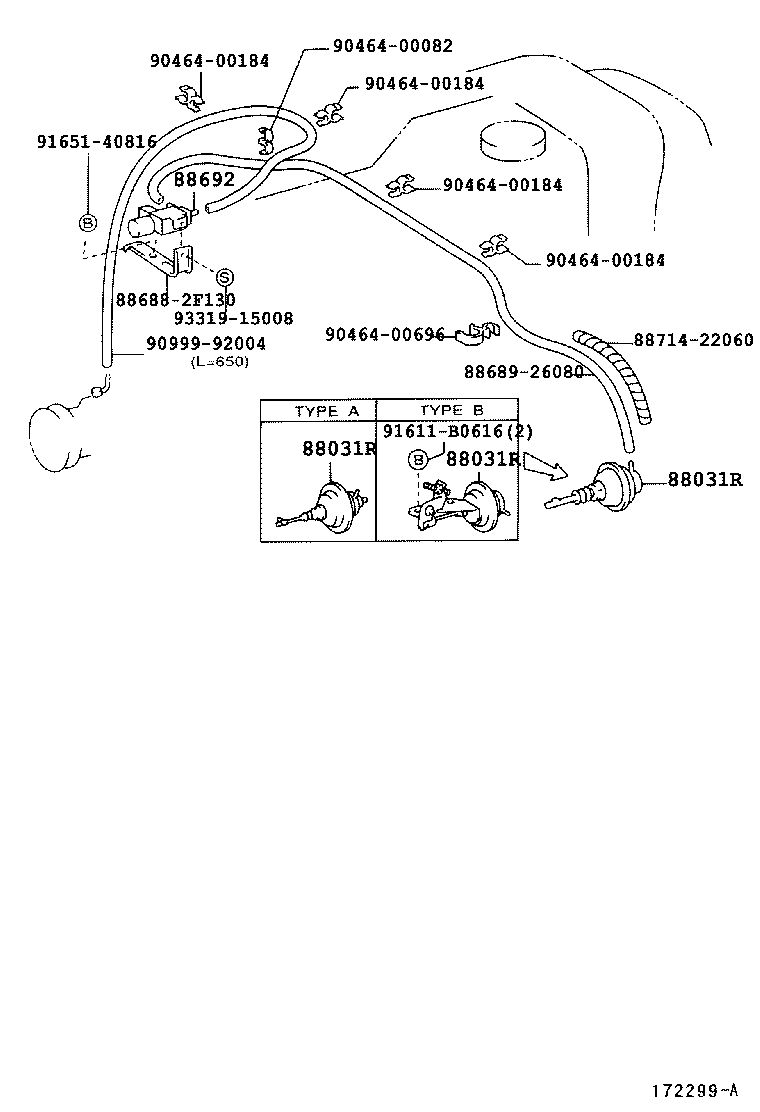 90910-12121 VALVE, DUTY VACUUM SWITCHING product image