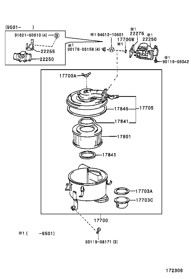 17700-17030 CLEANER ASSY, AIR product image