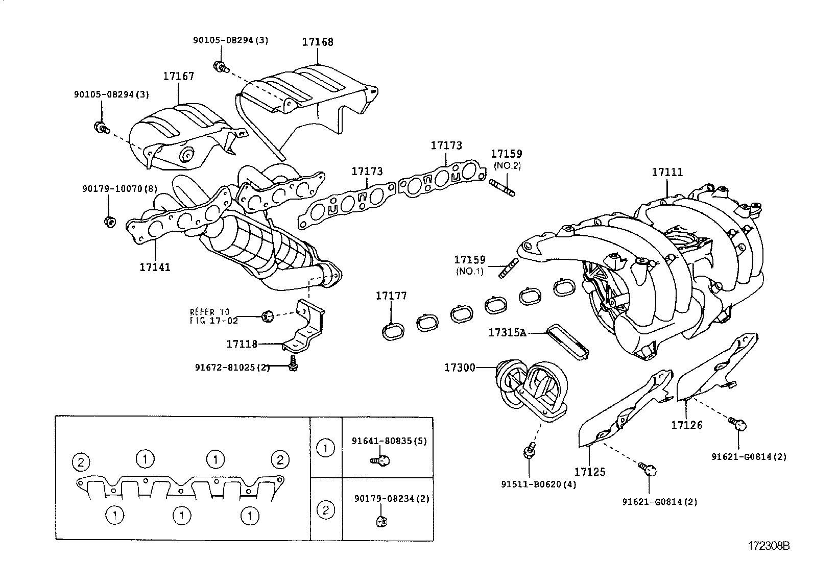 17101-46010 MANIFOLD, INTAKE product image